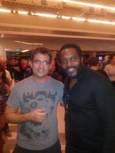 Herp was literally the only guy in the packed-ass lobby to get a pic with this dude.