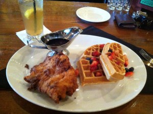The best chicken and the best waffles I've ever had on one plate in harmony.
